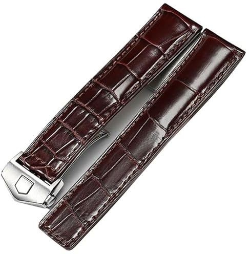INFRI Uhrenarmband aus Krokodilleder, für TAG Heuer Autavia Carrera Uhrenarmbänder, 18 mm, 19 mm, 20 mm, 21 mm, 22 mm, 22 mm