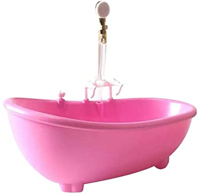 1/6 Miniatur-Puppenhaus-Badewanne, Spielzeug für 30,5 cm große Puppe, Rosa
