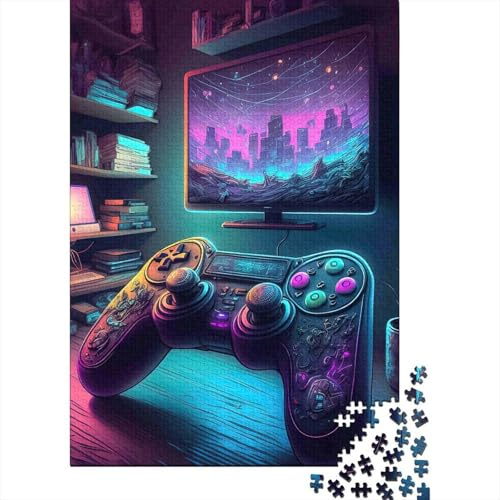 Retro Gaming Puzzle 1000 Teile Papier Erwachsene Videospiel Motiv Geduldspiel Wanddekoration 70x50cm/1000pcs