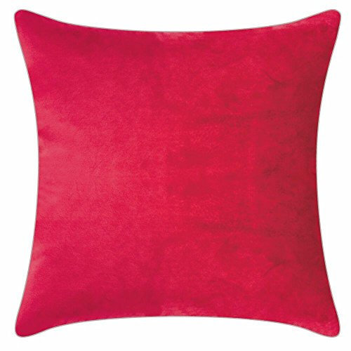 PAD - Elegance - Samt Kissen, Zierkissen, Kissenhülle - 50 x 50 cm - Farbe: Rot - ohne Füllung