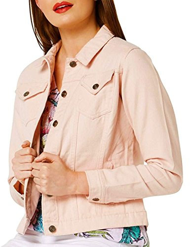 SS7 Veste en jean pour femme grande taille 38 40 42 44 46 48, Lumière rose, 48