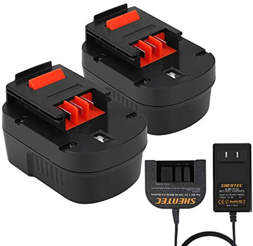 Shentec 2-Pack Ni-MH 3500mAh 12V Battery Compatible with Black and Decker 12V A1712 FS120B FSB12 HPB12 A12 A12-XJ A12EX Firestorm FS120B FS120BX (Battery Charger Included)