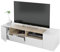 Dmora - Mobile porta TV Topeka, Credenza per televisione da soggiorno, Supporto per TV moderno, Credenza bassa multiuso, 138x42h36 cm, Bianco e Rovere