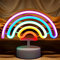 YIVIYAR Regenbogen Neon Licht Regenbogen Lampe Regenbogen Geschenke für Frauen USB/Batterie betrieben Neon Regenbogen Licht Regenbogen Geschenke für Mädchen Neon Lichter für Schlafzimmer