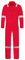 Yukirtiq Herren Moderne Arbeitsoverall aus Baumwolle Arbeitskleidung Praktische Overall für Handwerker Latzhose mit Reflektierende Bänder (Rot, M)