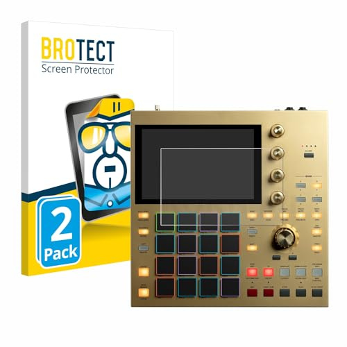 BROTECT Schutzfolie für Akai MPC One | 2 Stück Transparenter Displayschutz Made in Germany Klare Displayschutz-Folie Clear Einfache Montage Case-Friendly