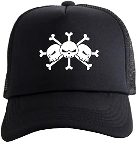 WANHONGYUE One Piece Monkey D Luffy Anime Baseball Cap für Damen Herren Verstellbar Baseballkappe Trucker Mesh Cap Snapback Sonnenhut Mütze 1052/11