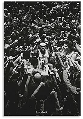 Basketball-Poster Just Do It auf Leinwand, Kunstdruck, Wandkunst, Druck, Schlafzimmer, Dekoration, Poster, WC, 40 x 60 cm