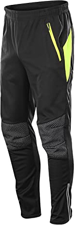 HOMTOL Herren Radjacke Set Winter Thermal Wasserdicht Winddicht Fahrradjacke Set Thermo Fleece Lange Radhose + Fahrradhose