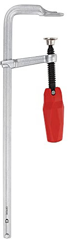 DICTUM® Ganzstahl-Schraubzwinge, Klappgriff, Ausladung 80 mm, Spannweite 300 mm