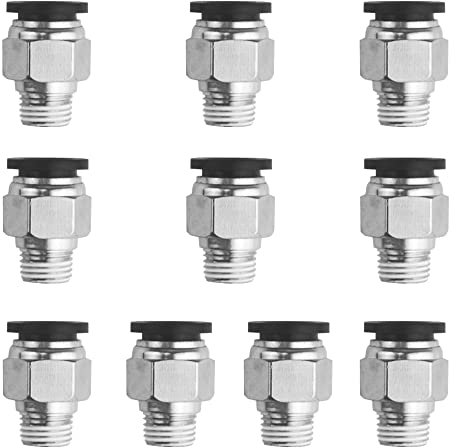 XINMEIWEN Lot de 10 raccords pneumatiques NPT filetage mâle 12 mm PC12-N2