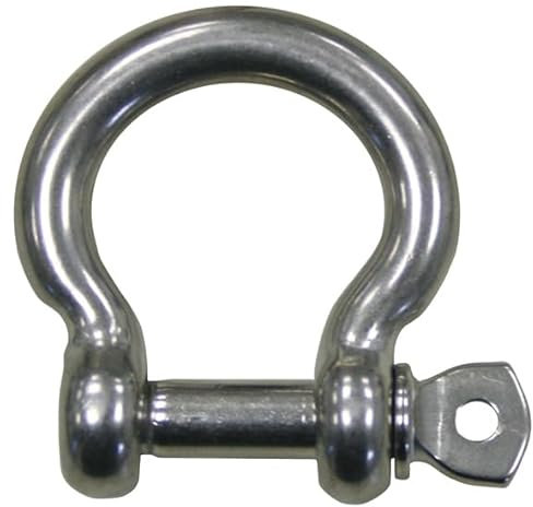 Schäkel geschweifte Form Ø 10 mm Edelstahl V4A 1 Stück A4 Drehschäkel Rundschäkel D-Schäkel Verbinder Seil Drahtseil