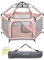 tenty Baby Pop-Up Laufgitter für drinnen und draußen - 150 x 100 cm - mobiler Laufstall mit Tragetasche und Heringen - für zuhause, Reisen, Camping (Rosa)
