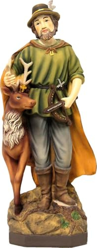 FADEDA Hlg. Hubertus/Höhe:40 cm/handbemalt/detailgetreue Krippen Figuren - Weihnachten Tisch Dekoration Krippe Zubehör