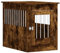 vidaXL Jaula para Perros Madera ingeniería Roble Ahumado 55x80x68 cm
