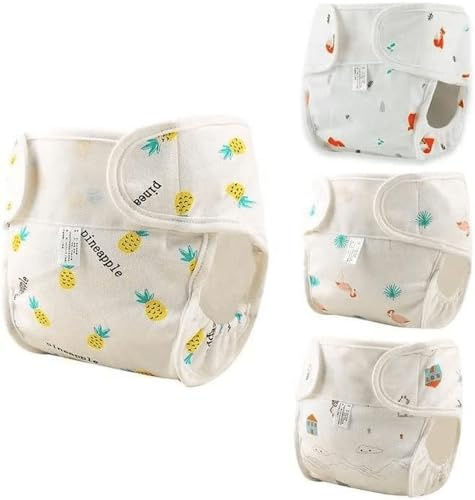 4 PCS Reborn Baby Doll Diapers Underwear for 17-22 inch Reusable Doll Diapers Fits Baby Dolls