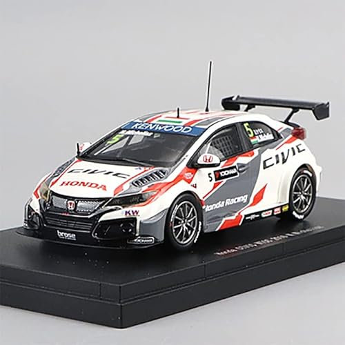 EMRGAZQD Motorfahrzeuge Replika Auto 1:43 Diecast Fahrzeug Für Honda Civic WTCC 2016 Simulation Harz Rallye Rennwagen Modell Sammlerstücke Originalgetreue Nachbildung (Color : 5#)