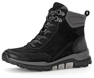 Gabor Damen Schnürstiefeletten, Frauen Stiefeletten,warm,gefüttert,Boots,Stiefel,Bootee,Booties,halbstiefel,schwarz (Mel.),38.5 EU / 5.5 UK