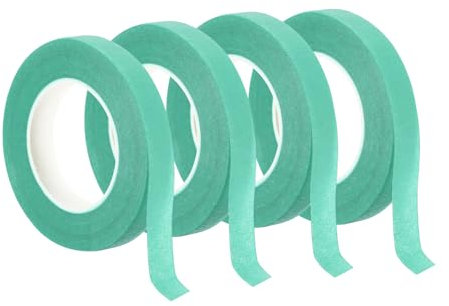 PATIKIL 27 Meters Nastri Floreali, 4 Rotoli Nastro per Fioristi Nastri Mazzi Fiori Carta Crespa Impermeabile per Avvolgere Steli Fiori, Verde(30 Iarde)