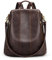 S-ZONE Leder-Rucksack für Damen Diebstahlsicher Weicher Rucksack Damen-Schultertasche Mittelgroß