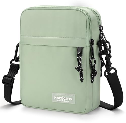 MOCOCITO Umhängetasche, Schultertasche für Herren, Kuriertasche aus Nylon, Messenger Bag für Tägliches Leben Reise(Groß-Avocado Grün)