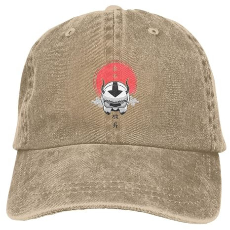 Männer Frauen lässig Avatar The Air-Voice Appa Baseballmützen für Männer und Frauen Denim Getragener Hut Snapback Legendärer Anime Cartoon Aktivitätskappen Outdoor-Sport