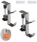 RXKFIGX Headphone Hanger with Double Hooks Adjustable Desk Edge Hook Desk Clamp Bag Hook Metal Headphone Hook Under Desk Hanger Holder for Reduce Desk Clutter Table Desk Table Hanging Storage