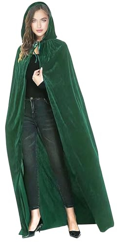 FUIPVGI Capa de 140 cm para Halloween, capa de Halloween, capa de terciopelo, capa de capuche de vampiro, para adultos, Halloween y Halloween