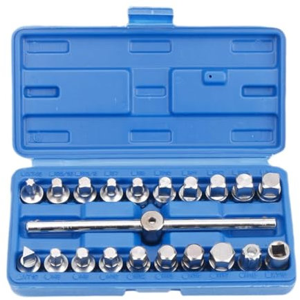 Ronyme Oil Drain Pipe Plug Socket Set Oil Discharge Screwdriver Set Professional Compatible Repair Parts Sturdy Thread Sleeve Wrench