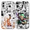 2 Pack Phone Case For iPhone X/XS 5.8 inch, Anime Luffy Gear 5 Nika Zoro Sun God Cartoon Pattern Shockproof Soft Aesthetics Design Full lens Protection Cover for Children Boy Girl, Black