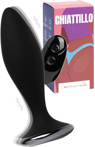 MySecretCase Plug Anale-Dilatatore Donna- Plug Anale Vibratoreper Donna Professionale Telecomando, Stimolatore Anal con Comando a Distanza morbido, Vibratori Sessuali Prostata per Lui e Lei (Nero)