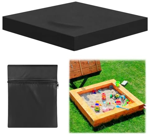 Sandkasten Abdeckung Abdeckplane 150 * 150 * 20cm, Abdeckplane Wasserdicht 210d Oxford-Stoff, Aufbewahrungstasche Mit Kordelzug, Sandkastenabdeckungen Geeignet Für Sandkästen, Schwimmbäder, Terrassen