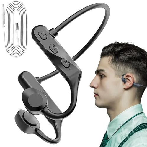 Blue Tooth Headphones with Open Ear, Wireless Bone Conduction Headphones - Blue Tooth 5.0 Sports Headphones, Sweat-resistant Portable Earphones for Running, Cycling, Hiking, Driving