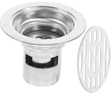VILLCASE Edelstahl Bodenablauf Sieb Mit Löchern Für Einfache Reinigung Stöpsel Für Küche Und Bad Bodensieb Zum Entfernen Von Schmutz