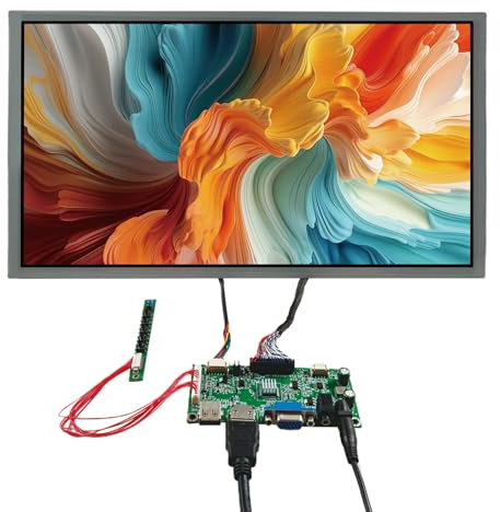 VSDISPLAY Pantalla LCD TFT de 15.6 pulgadas LQ156M1LG21 1920x1080 FHD 600 nits, placa controladora H-D USB VGA LVDs, soporte multimedia MP4 Video