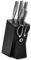Knife Block Without Knives, Universal Knife Block with Removable Plastic Bristles, Angled Design Knife Holder Storage Stand for Kitchen Countertop Knife Storage, 24 x 16 x 11cm（Black）