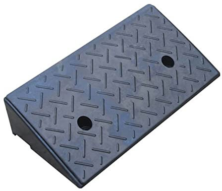 Generisch Robuste Gummi-Bremsschwellen, Bordsteinrampen für Fahrzeuge, Einfahrten und Garagen, Zugang für Elektromobile, Schwarz, 50 x 25 x 12 cm, ideal für Parkplätze und sichere Einfahrt