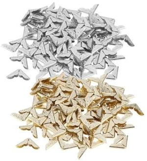 100-300pcs Scrapbooking Albums Corner Protectors Card File Menu Metal Book Laptop Corner Protector Scrapbooks Photo Albums Decor(200pcs Mixed)
