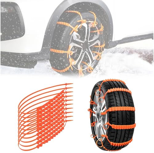 WHLXQ 10PCS Anti-Rutsch-Ketten für Autoreifen, Notfallkette für den Außenbereich, kompatibel mit BMW F90 F90 LCI G30 G30 LCI G31-Batterien