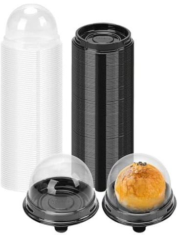 Harewtwy Mini Individual Cupcake 100 Pack Container-Cupcake Holders for Chocolate Covered Cookies Desk Pet Storage
