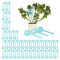 Relaxdays Globes d’arrosage en Plastique, Lot de 80, Distributeur Eau, Plantes, 2 semaines, 250 ML, Pot Fleurs, Bleu Clair