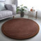 Loartee korallenrote Samtmatte Teppich Rund, als Krabbeldecke fürs Kind,2,5cm Dicker Kinderteppich,Kaffee,160cm