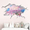 tjapalo® vr195 3D Wandtattoo mädchenzimmer name 3D Wandtattoo Name mädchen wandtattoo kinderzimmer mädchen Wandsticker Märchen Schloss, Größe: B64xH37cm