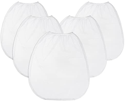 sourcing map 180 Micron Paint Screen Bag Fine Mesh Strainer with Elastic Opening for 1 Gallon Buckets 5Pcs