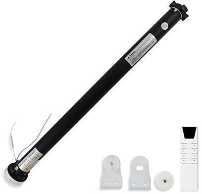 Blindsmart Rechargeable Tuya Zigbee Roller Blinds Motor for 38mm Tube, Motorized Window Shades Automatic Blinds Curtain Opener APP Control, Zigbee Hub Required (with 9-Channels Remote)