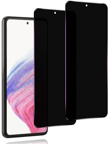 für Samsung Galaxy A53 5G Sichtschutz Panzerglasfolie, [2 Stück] Anti Spy Displayschutzfolie,Privatsphäre Schutzfolie 9H Härte Gehärtetes Glas Folie Blasenfrei Blickschutzfolie