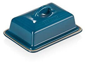 Le Creuset Butterdose aus Steinzeug, 900 g, 17 x 12.5 x 9 cm, Deep Teal, 80837176420003