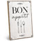 ARTFAVES® Wandbild Holzschild mit Spruch - Bon appetit - Türschild Retro Vintage Deko Bild Geschenk - Küche, Essen Deko