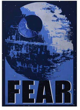 Displate Offiziell Star Wars MetallPoster Magnetische Befestigung Inklusive Lizenziert Bilder Hochwertiges Poster Star Wars - Galactic Propaganda - Fear Poster 45 cm x 32 cm