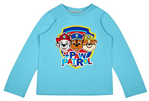 PAW PATROL Jungen Langarmshirt in verschiedenen Designs (Blau,116)